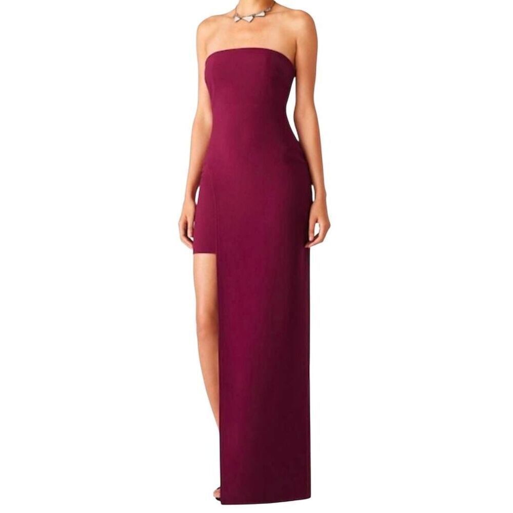 Likely Demeyer Dress Size 0 Gown Strapless Burgundy Prom Party